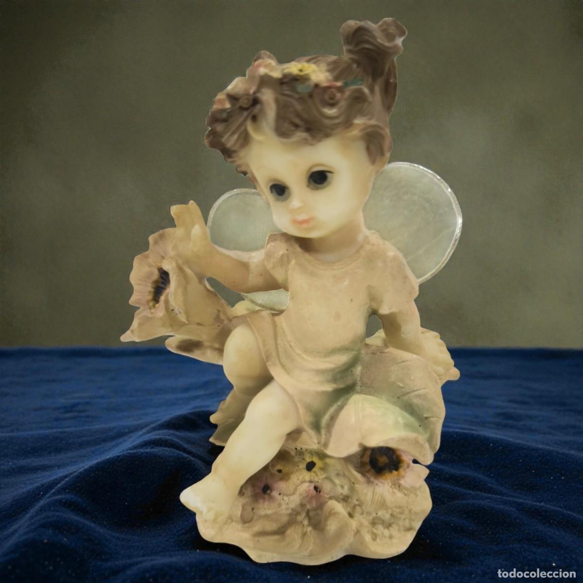 Kunst: Figura De Hada Decorativa De Resina &ndash; Escultura de Fantas&iacute;a Con Alas