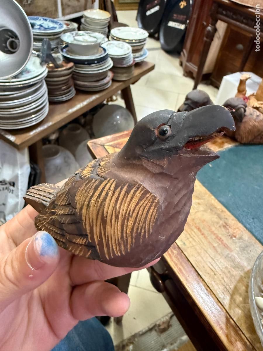 Arte: FIGURA PAJARO REALIZADO EN MADERA - MEDIDA 9X8 CM