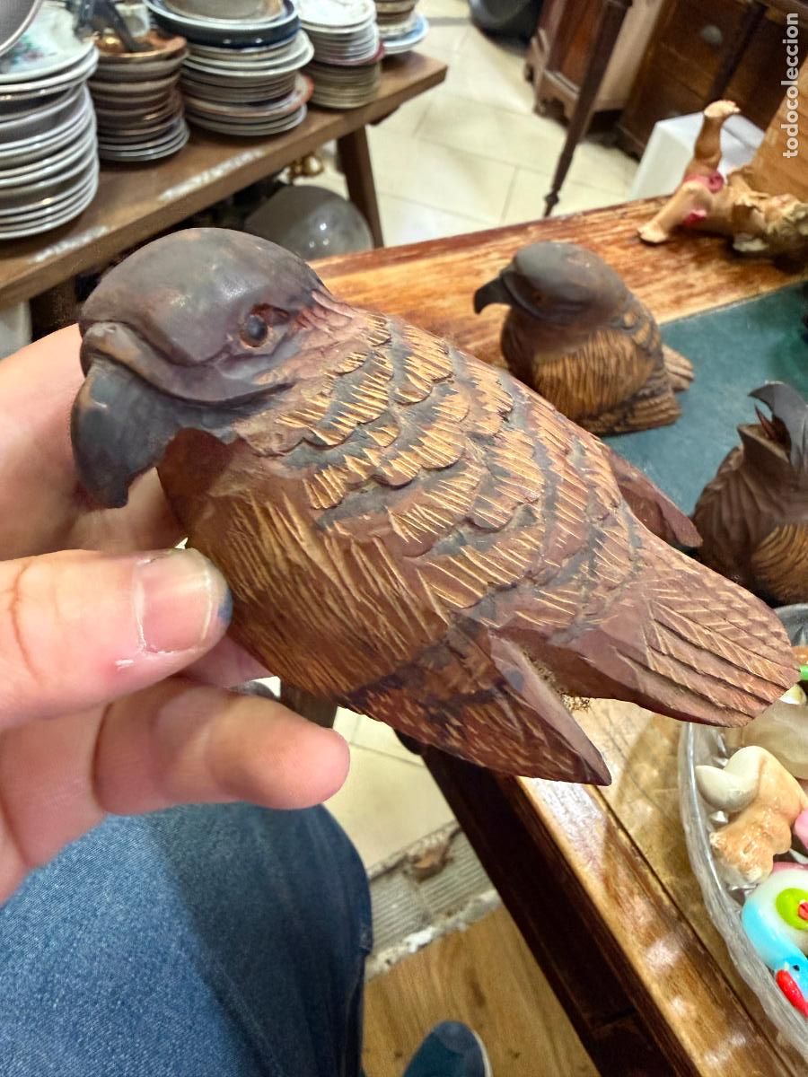 Arte: FIGURA PAJARO REALIZADO EN MADERA - MEDIDA 11,5X6,5 CM