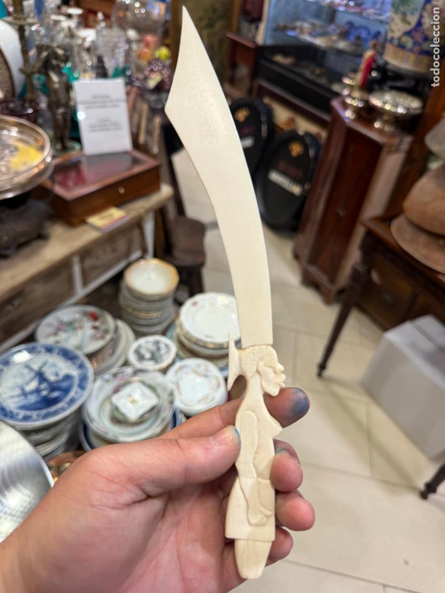 Arte: ABRE CARTAS REALIZADO EN HUESO - MEDIDA 27,5 CM