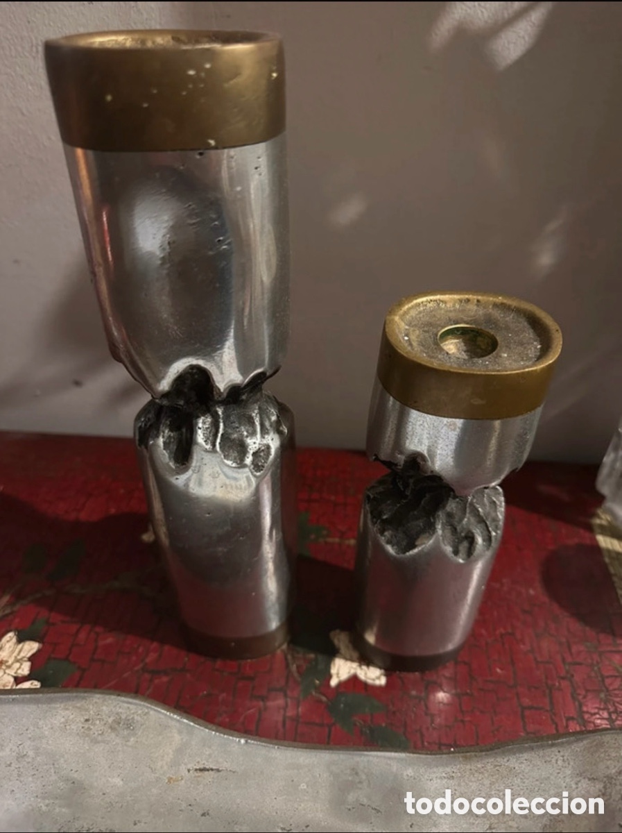 Arte: Juego porta velas candelabros David Marshall