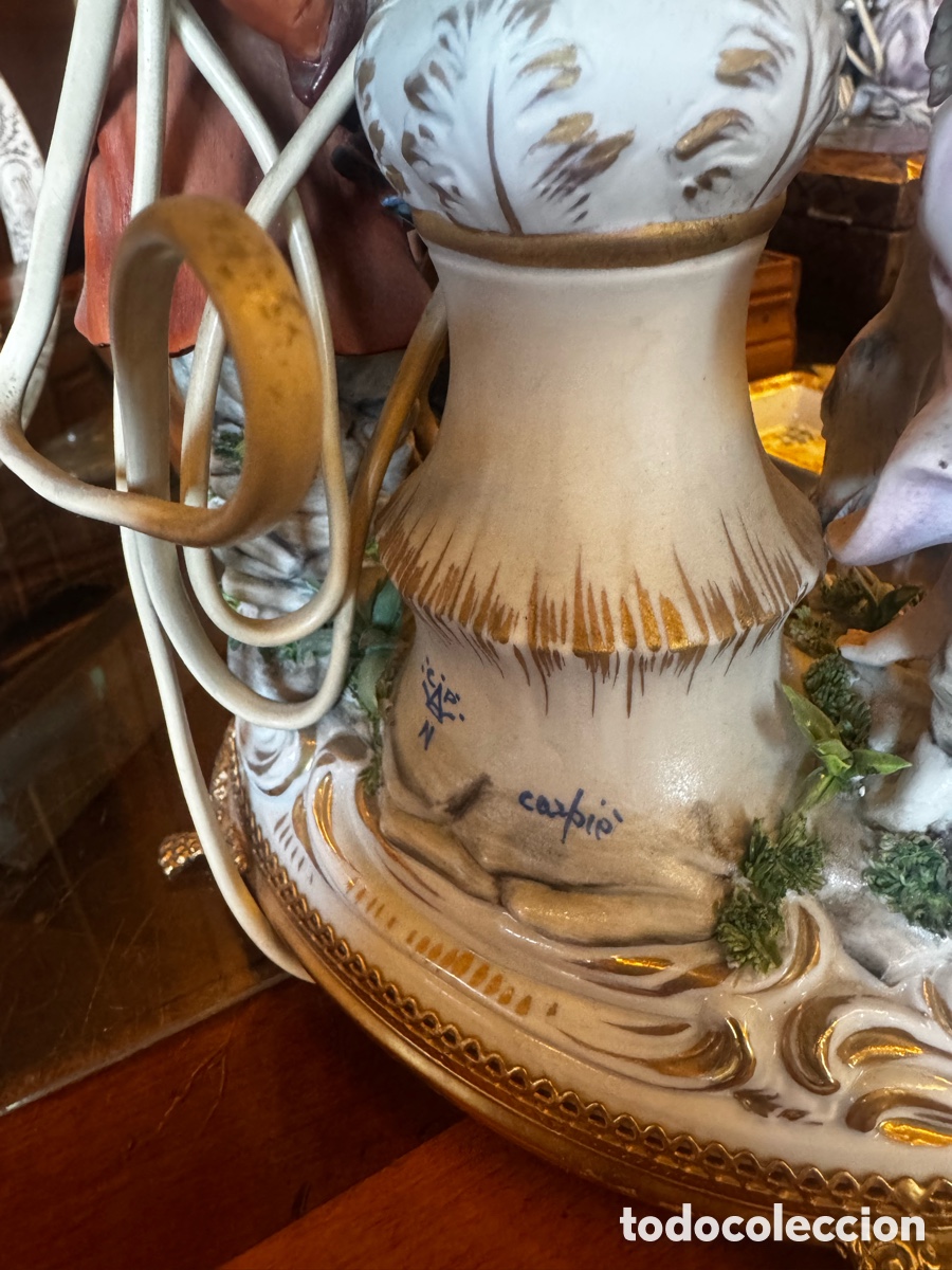 Arte: Dos l&aacute;mparas Capodimonte - Foto 3