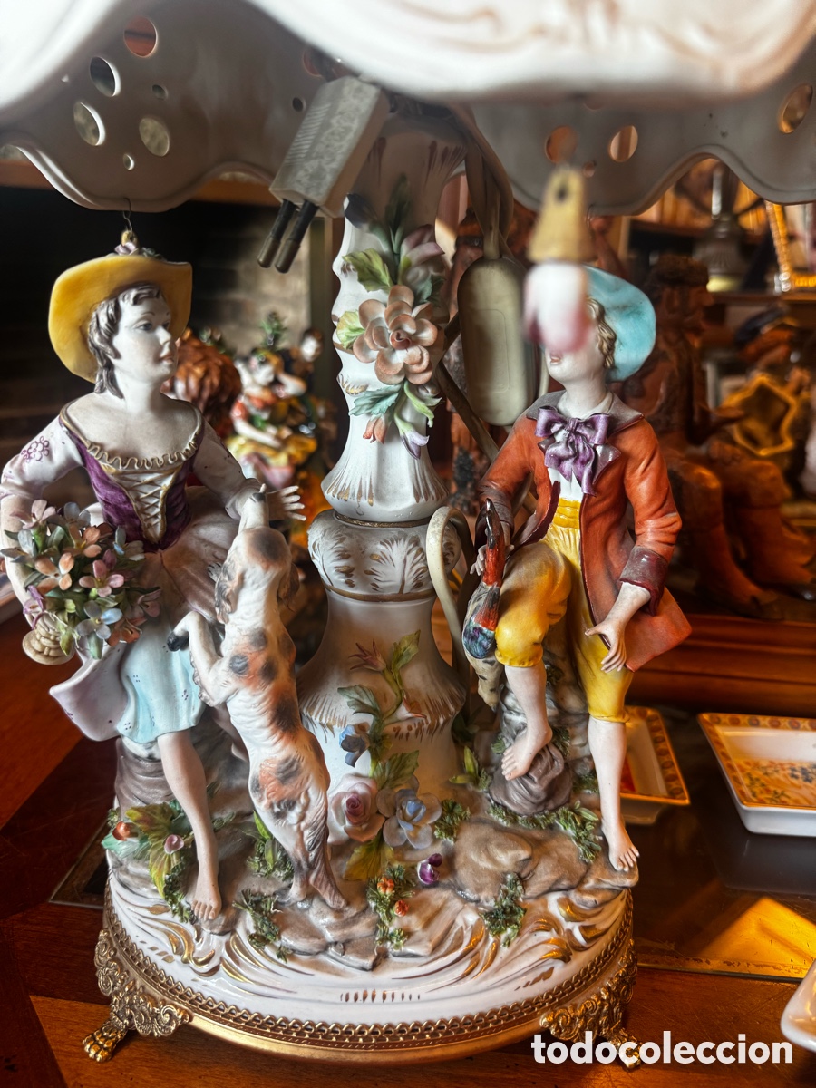 Arte: Dos l&aacute;mparas Capodimonte - Foto 7