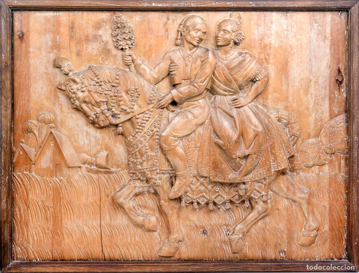 Arte: LUIS MARCO PEREZ - RELIEVE DE MADERA TALLADA