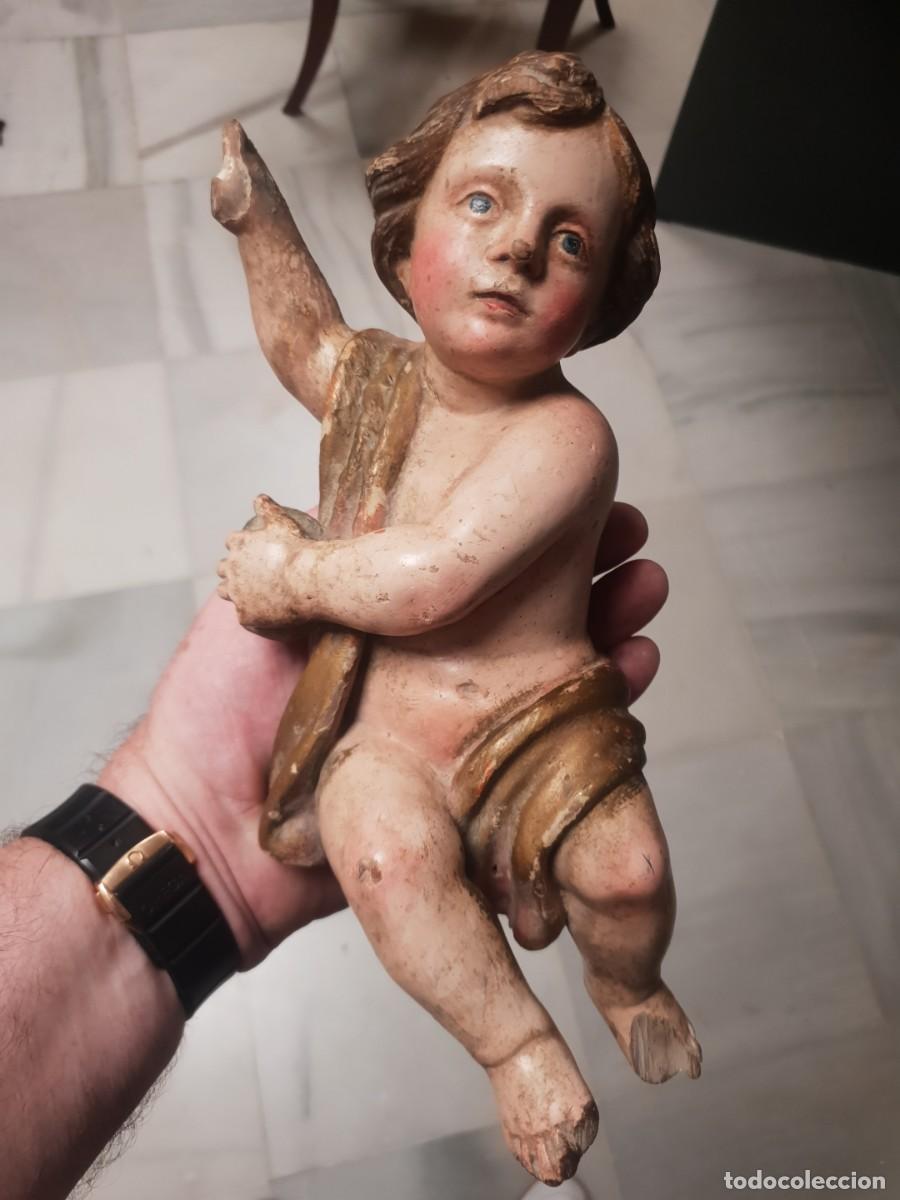 Arte: Angel o querubin siglo xviii barroco de retablo