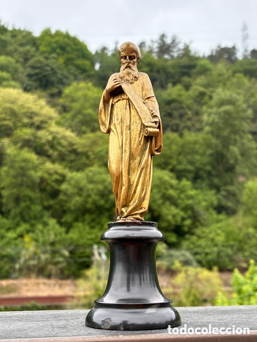 Arte: Escultura en broce de - S&oacute;crates - con base de m&aacute;rmol