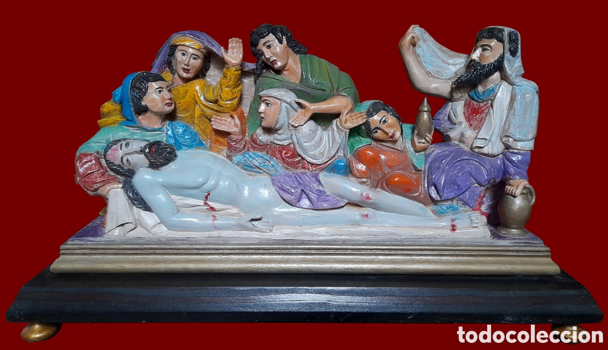 Arte: Talla escena de Cristo Yacente 1969.