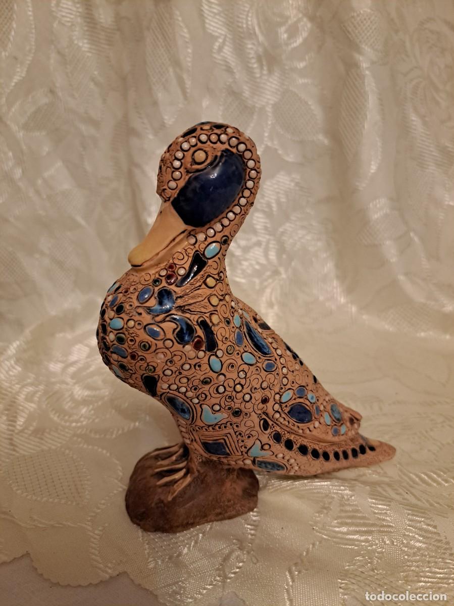 Arte: Paul dordet bormes les mimosas 45 Preciosa escultura de pato de terracota con esmaltes policromados,