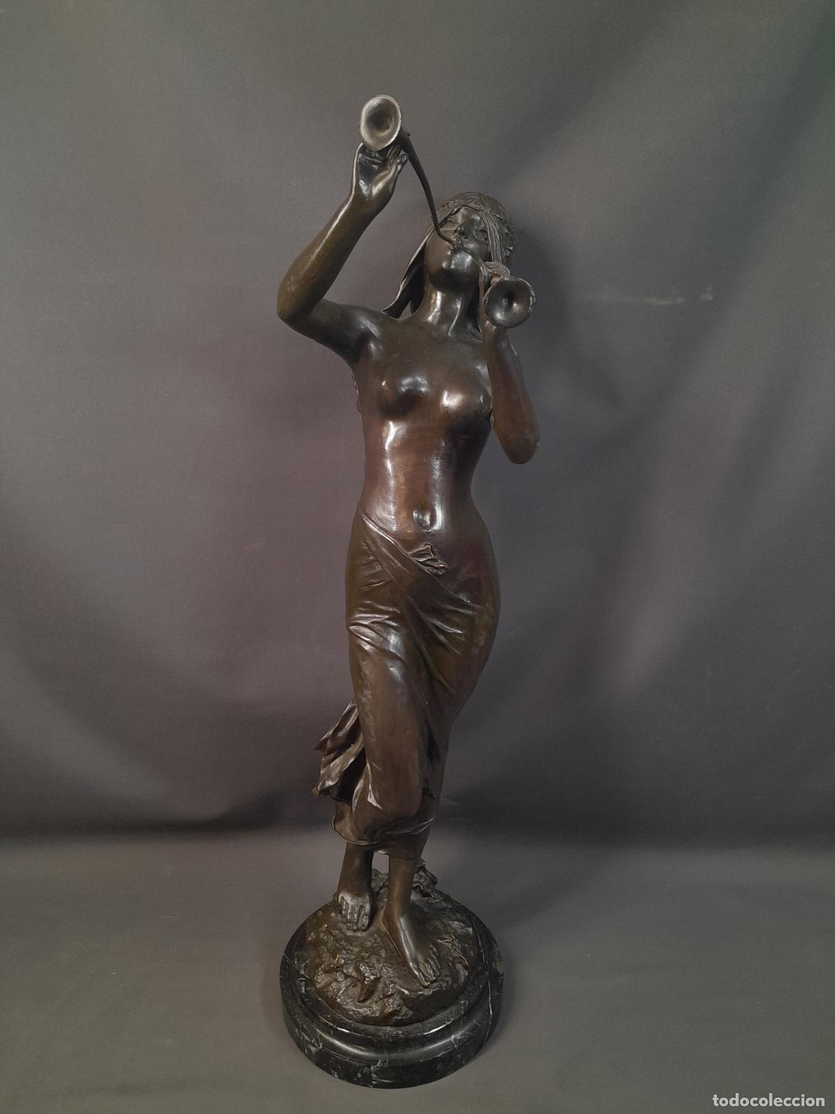 Arte: EDOUARD DROUOT(SOMMEVOIRE, 1859-PARIS, 1945). ESCULTURA EN BRONCE. &rdquo;MUSE DES BOIS&rdquo;. PRINCIPIOS S.XX