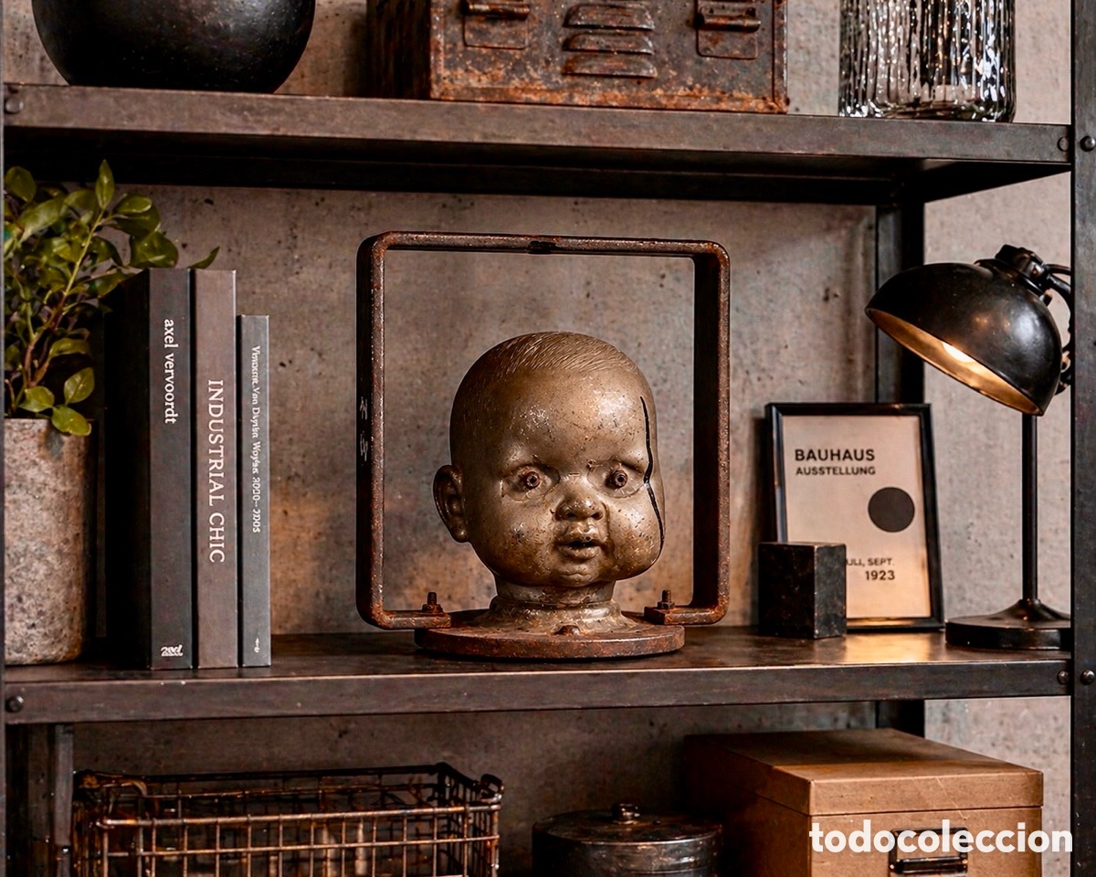 Arte: Escultura industrial vintage mu&ntilde;eca pieza &uacute;nica