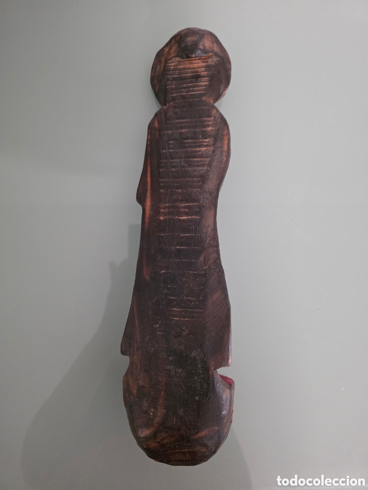 Arte: Talla en madera de Santo con vela - Foto 3