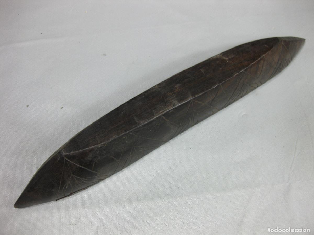 Arte: ANTIGUO BARCA TALLADA DE MADERA DE &Eacute;BANO - Foto 5