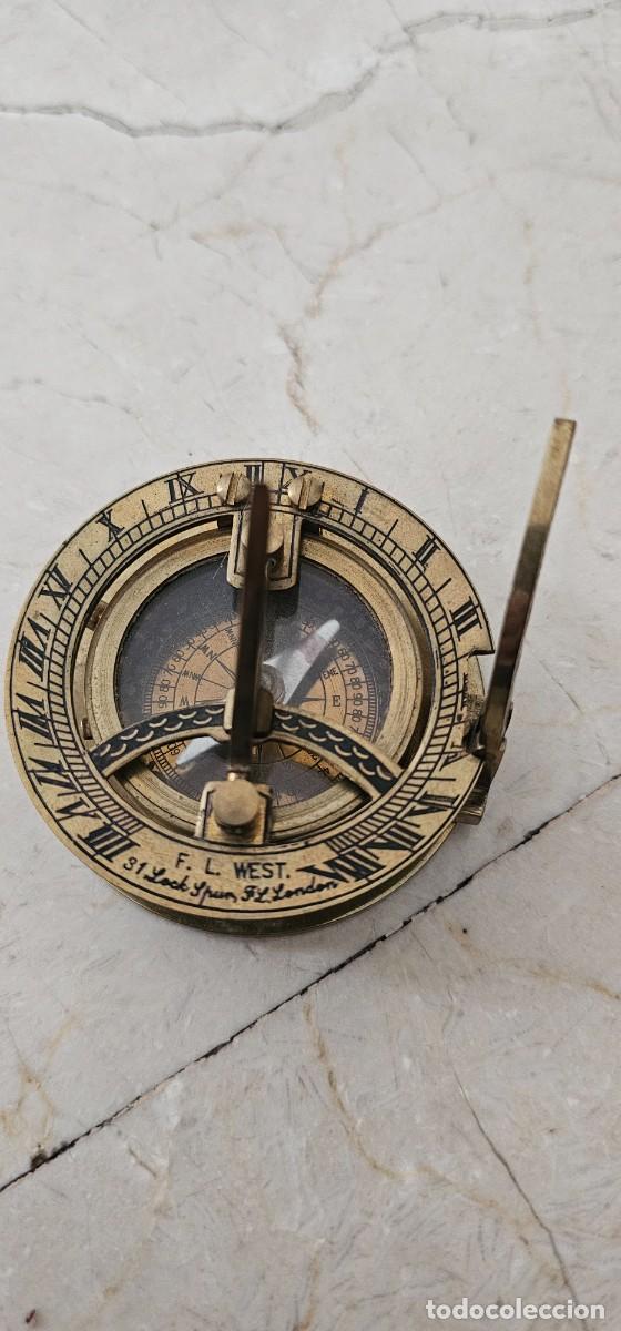 Arte: Reloj solar con brujula bronce - Foto 2