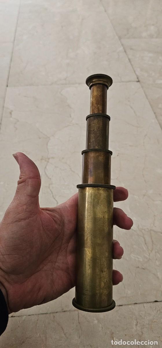 Arte: Catalejo bronce antiguo marino