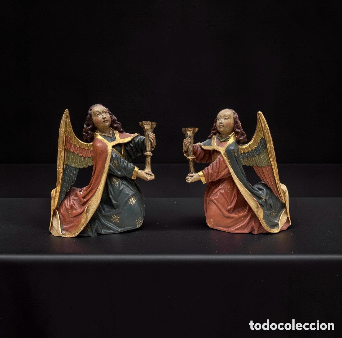 Arte: PAREJA DE &Aacute;NGELES ESTILO NEOGOTICO