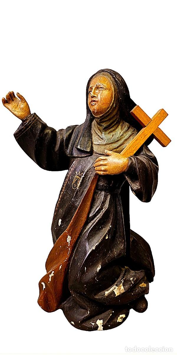Arte: SANTA TERESA DE JESUS TALLA EN MADERA S. XVII