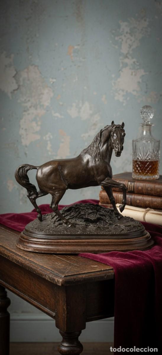 Arte: Pierre Jules Mene. siglo XIX. Caballo de bronce