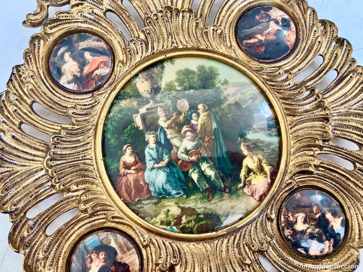 Arte: PRECIOSA CORNUCOPIA BRONCE ESTILO ROCOCO-40 CMS-MARCO PARED - Foto 4