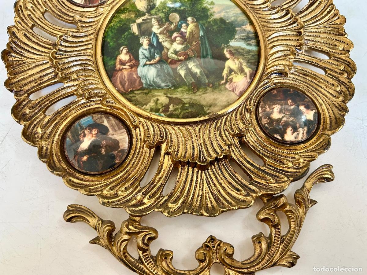 Arte: PRECIOSA CORNUCOPIA BRONCE ESTILO ROCOCO-40 CMS-MARCO PARED - Foto 5