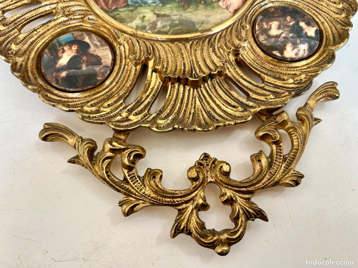 Arte: PRECIOSA CORNUCOPIA BRONCE ESTILO ROCOCO-40 CMS-MARCO PARED - Foto 6
