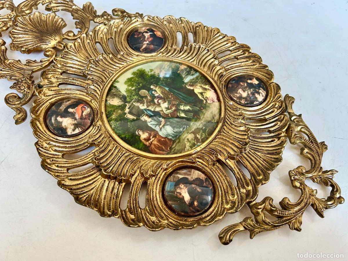 Arte: PRECIOSA CORNUCOPIA BRONCE ESTILO ROCOCO-40 CMS-MARCO PARED - Foto 7