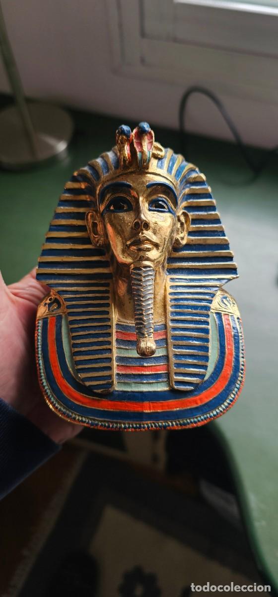 Arte: Muy bonito busto Tutankamon bronce esmaltado tirada limitada