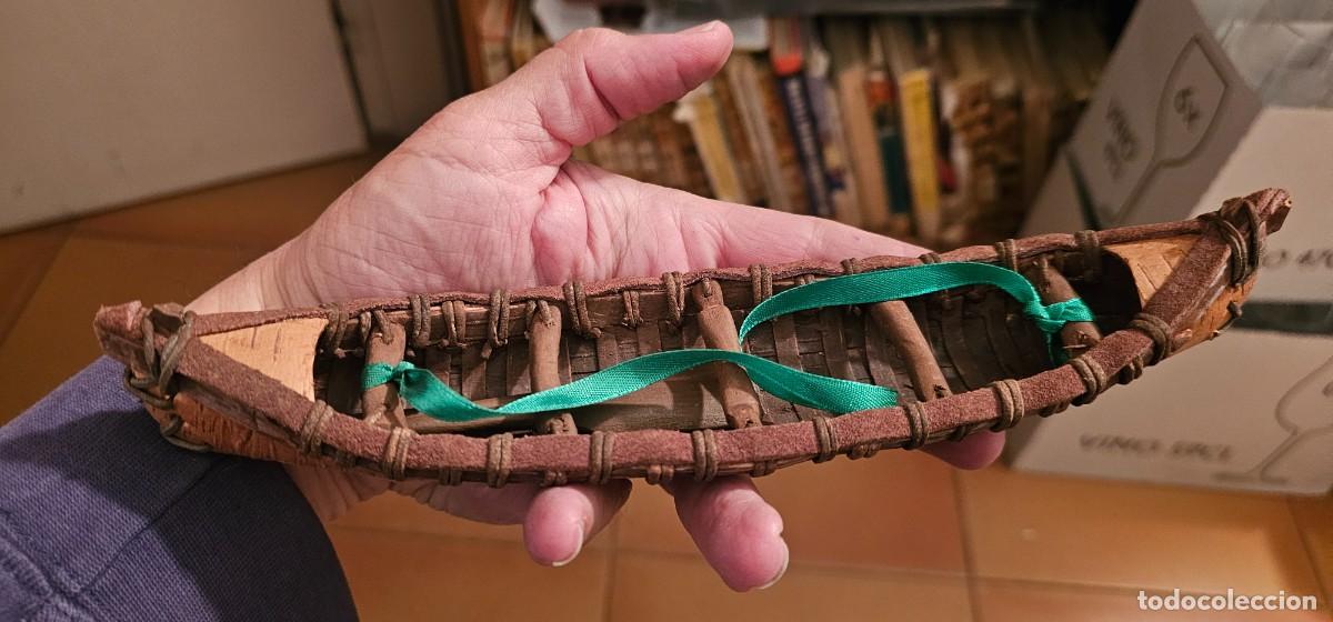 Arte: Preciosa canoa indios Canada madera - Foto 3