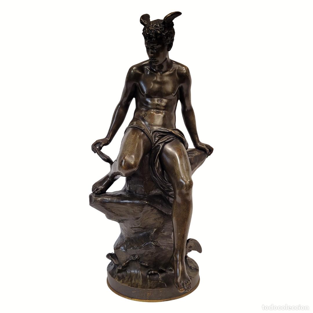 Arte: Escultura &ldquo;Mercurio&rdquo;, bronce patinado, Eutrope Bouret, Napole&oacute;n III, circa 1880 &ndash; Francia