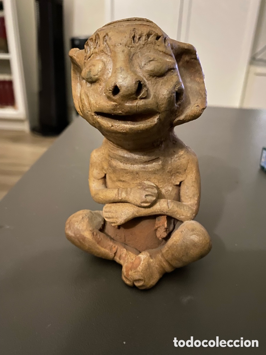 Kunst: Figura Antropomorfa Barro Cocido - Estilo Precolombino - 13 cm