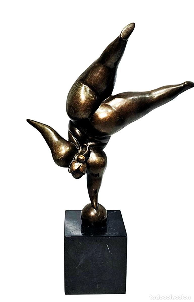 Arte: GIMNASTA EN BRONCE Y BASE DE MARMOL - Foto 1