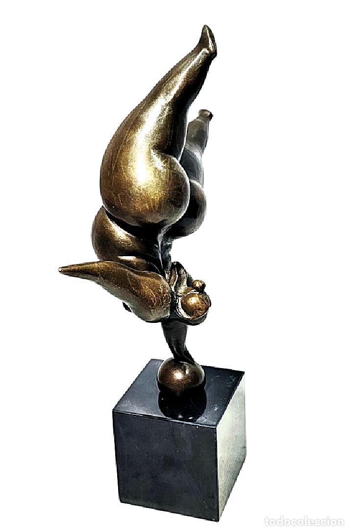 Arte: GIMNASTA EN BRONCE Y BASE DE MARMOL - Foto 3