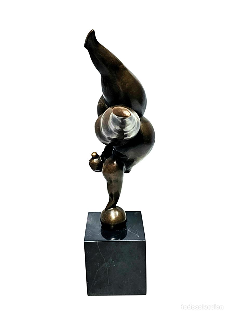 Arte: GIMNASTA EN BRONCE Y BASE DE MARMOL - Foto 4