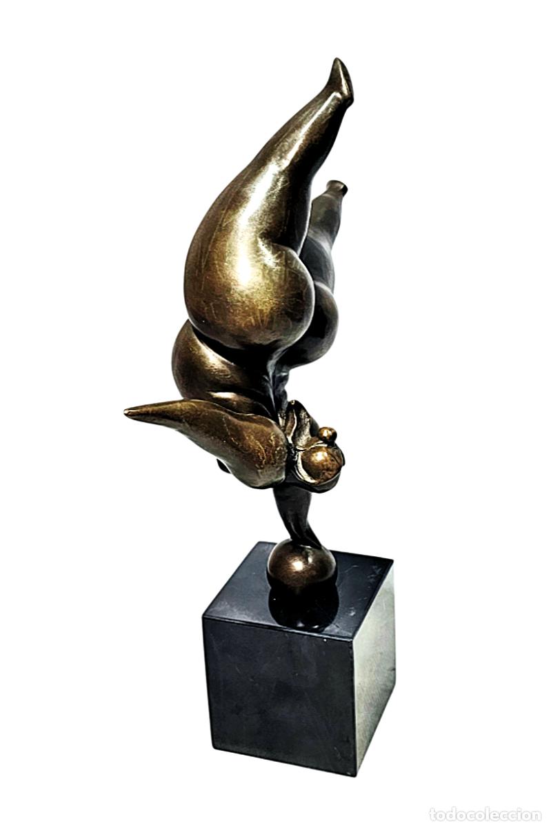 Arte: GIMNASTA EN BRONCE Y BASE DE MARMOL - Foto 5