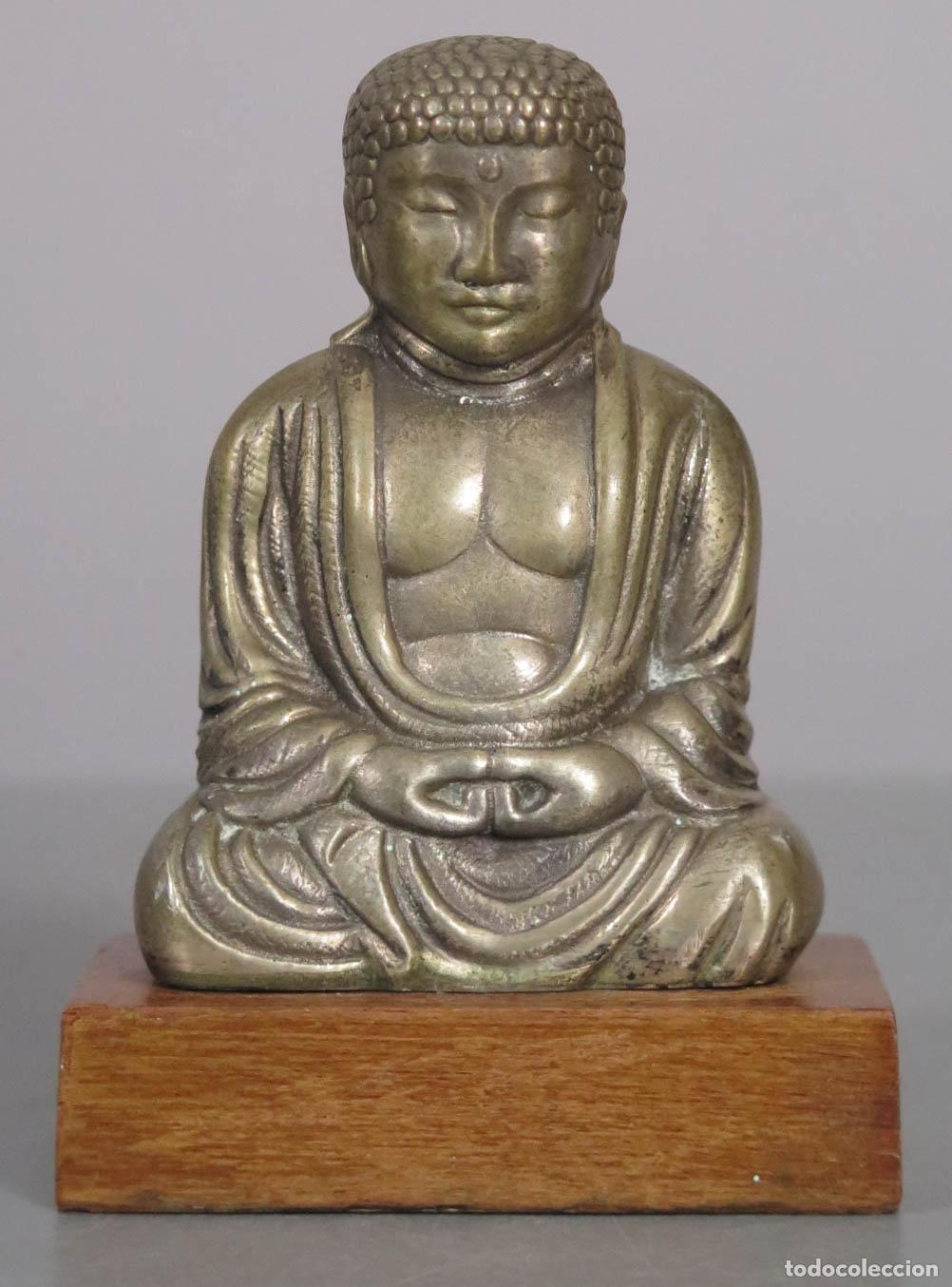 Arte: BUDA. METAL BRONCE PLATEADO. PUNZONES. PRIMER TERCIO SIGLO XX