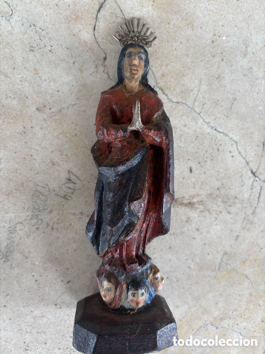 Arte: Escultura Colonial de la Virgen Maria del siglo XVIII