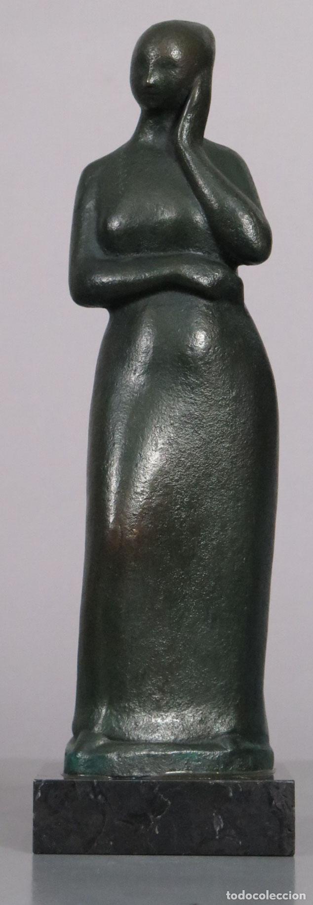 Arte: FIGURA DE MUJER. BRONCE. JOSE LUIS MEDINA. 1958