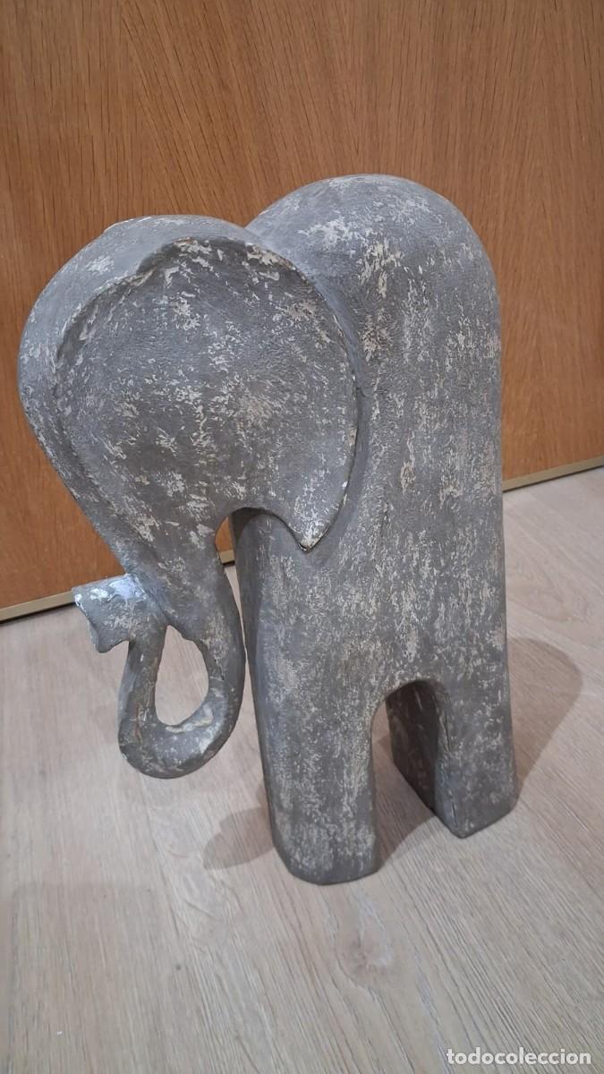 Arte: FIGURA DECORATIVA ELEFANTE DE MADERA