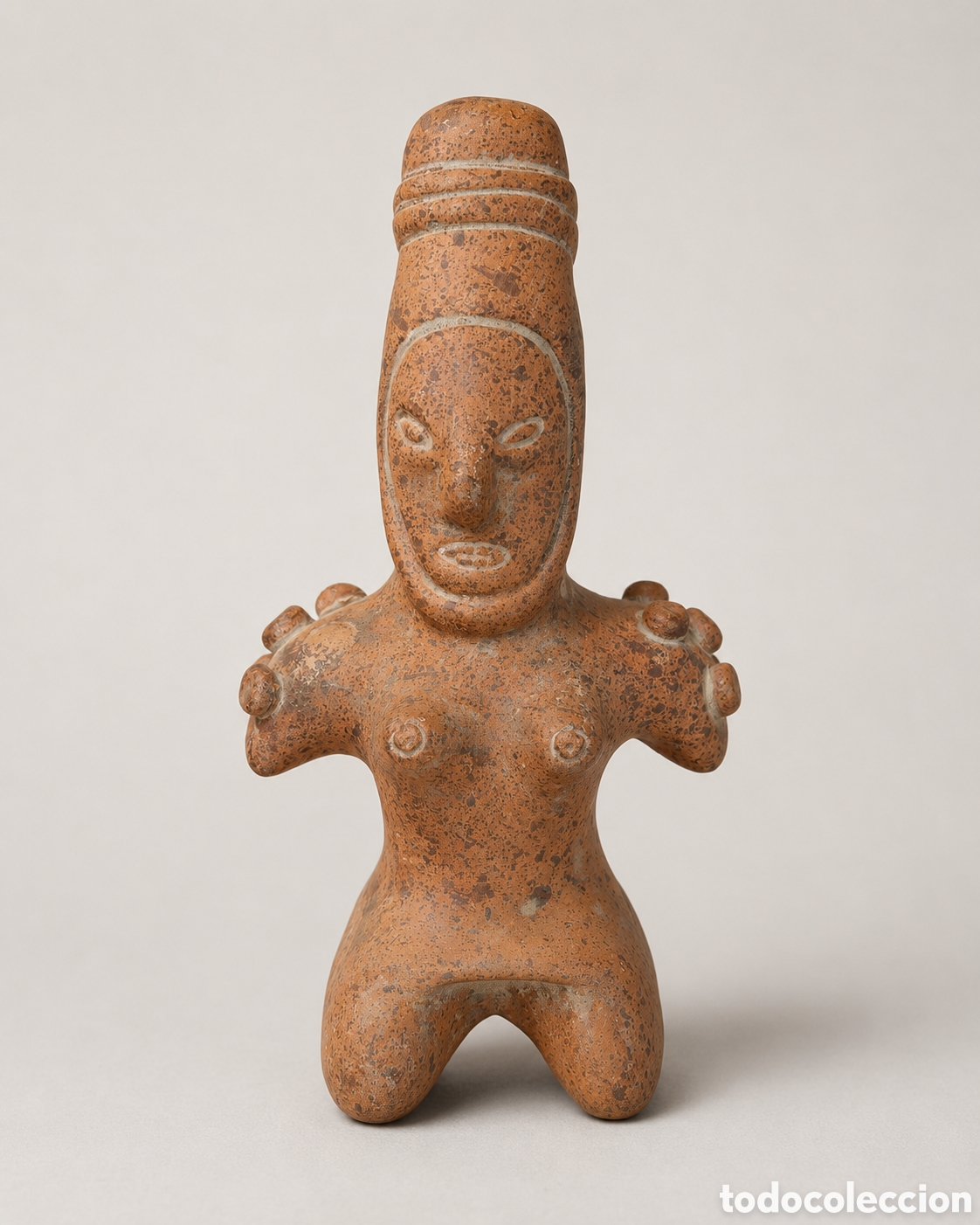 Arte: Figura r&eacute;plica precolombina de terracota 18 cm