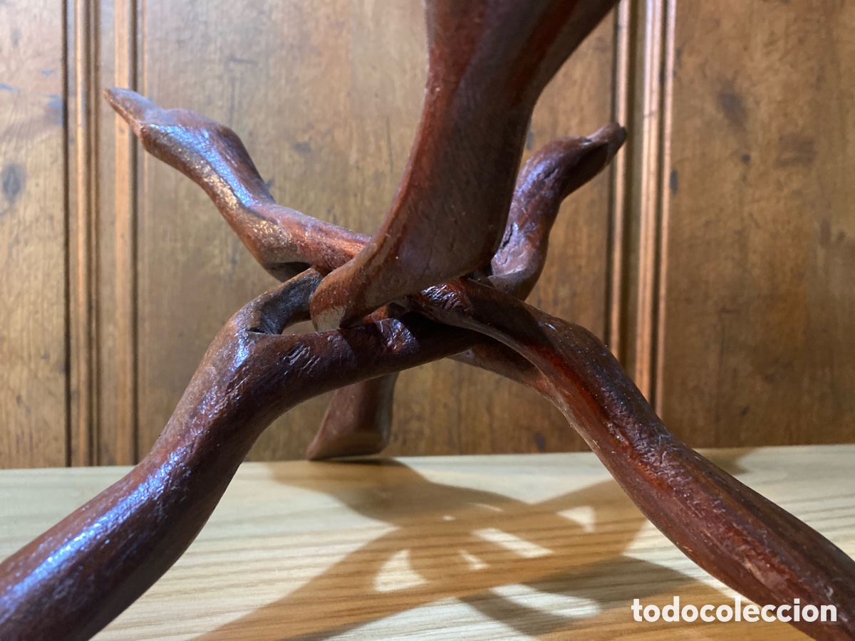 Arte: Soporte de madera tallado a mano - Foto 5