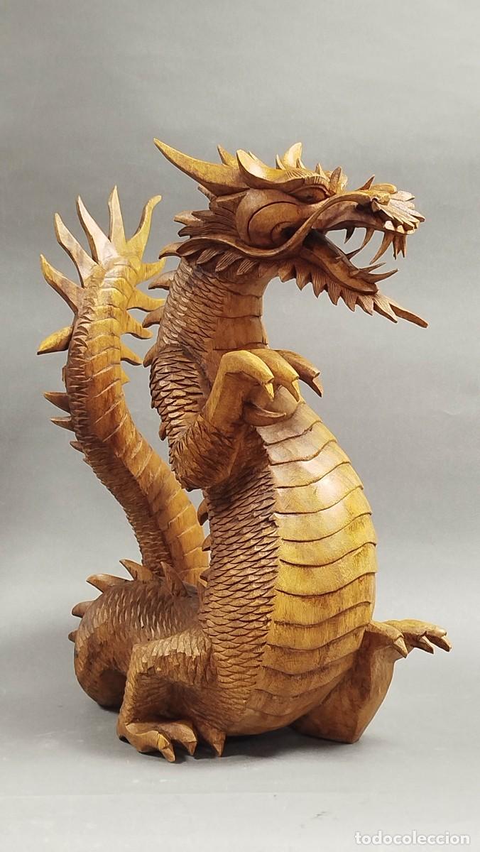 Arte: DRAGON DE MADERA TALLADA - Foto 6
