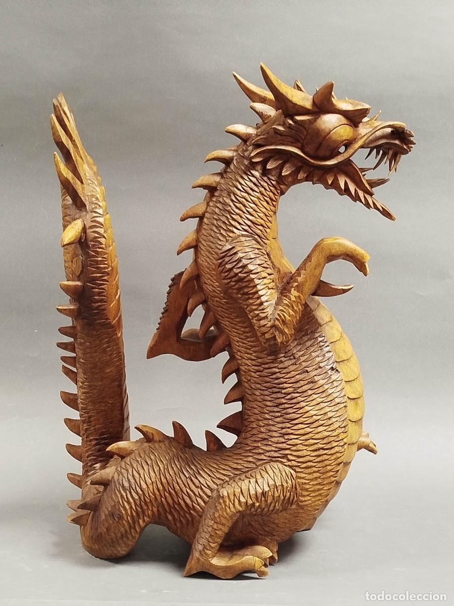 Arte: DRAGON DE MADERA TALLADA - Foto 7