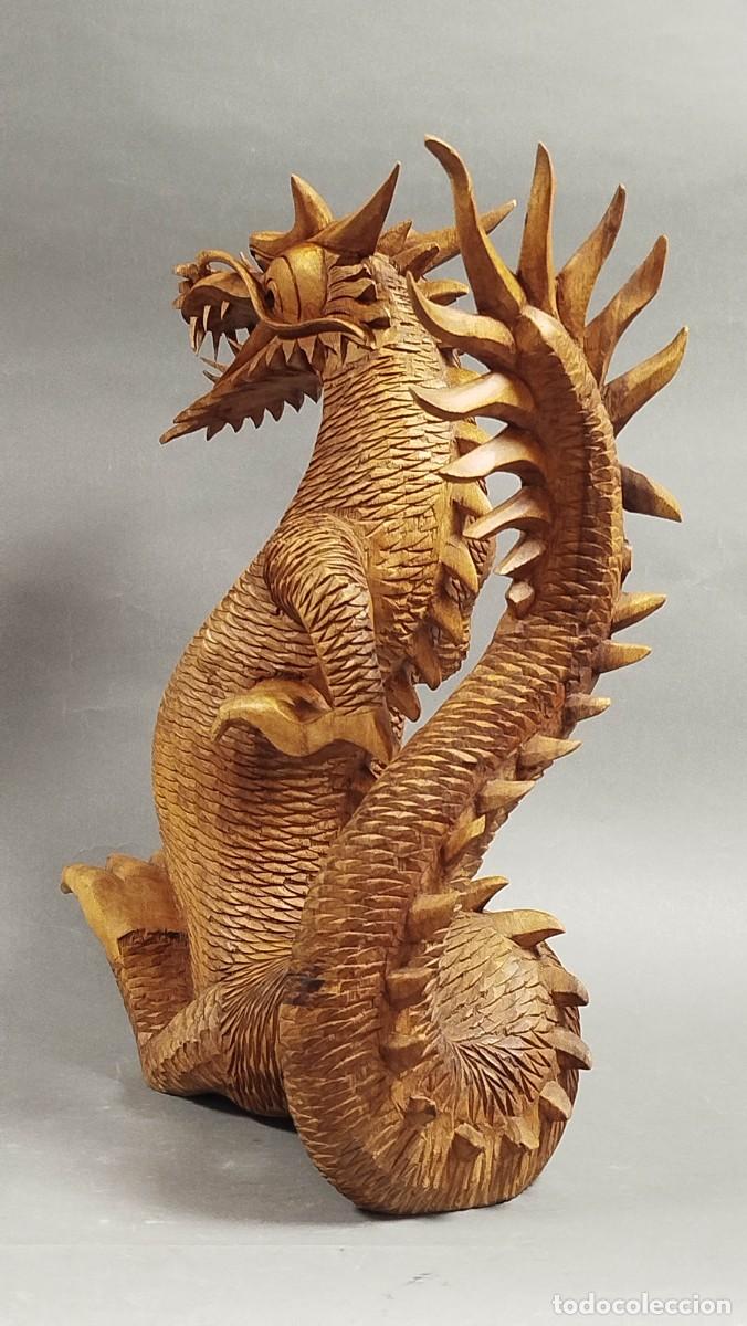 Arte: DRAGON DE MADERA TALLADA - Foto 9