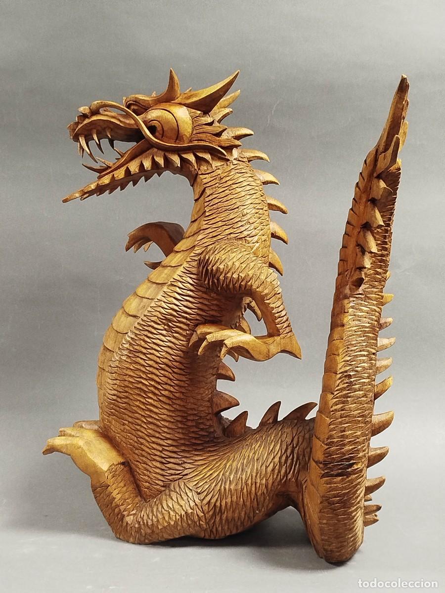 Arte: DRAGON DE MADERA TALLADA - Foto 10