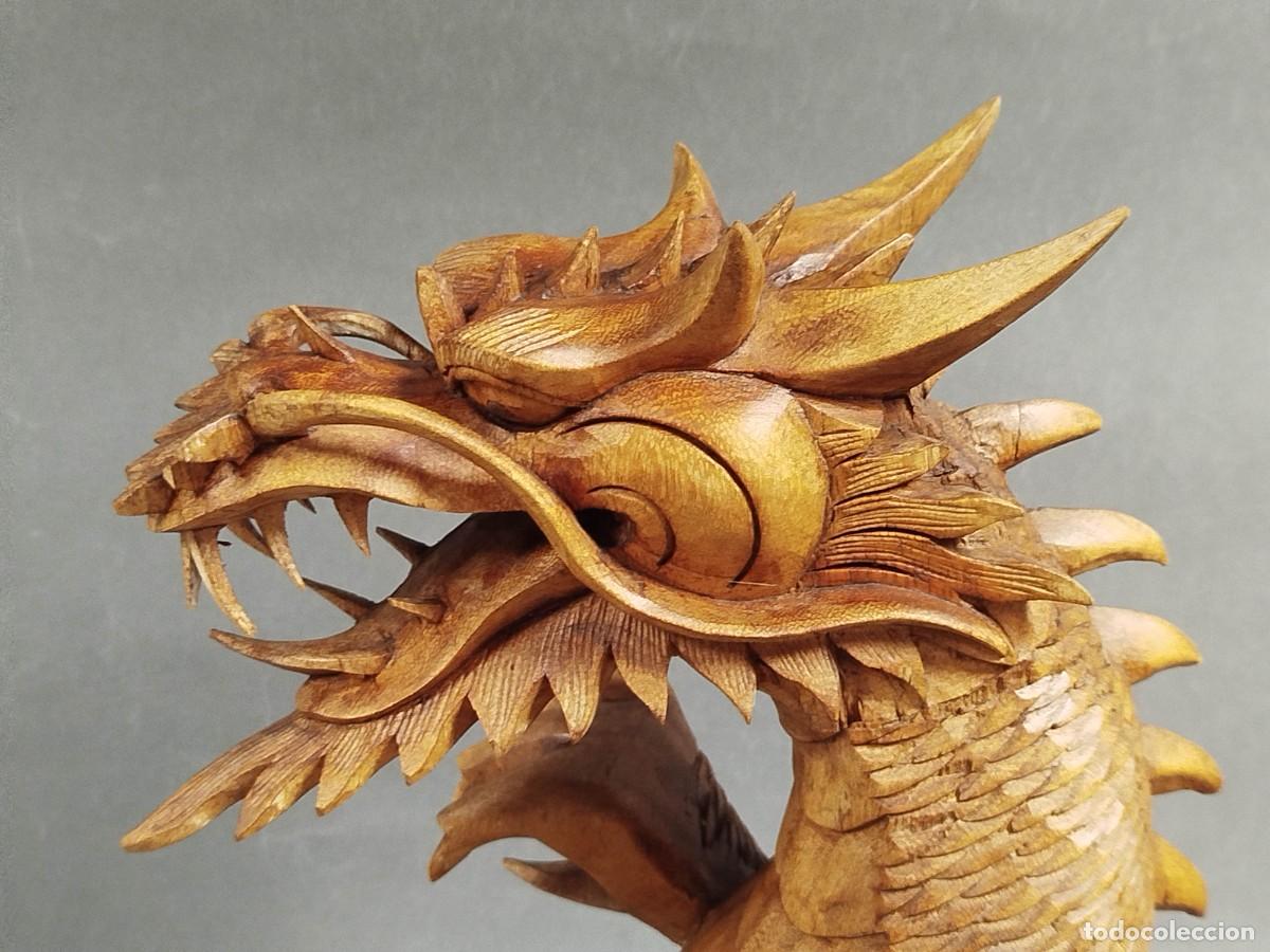 Arte: DRAGON DE MADERA TALLADA - Foto 11