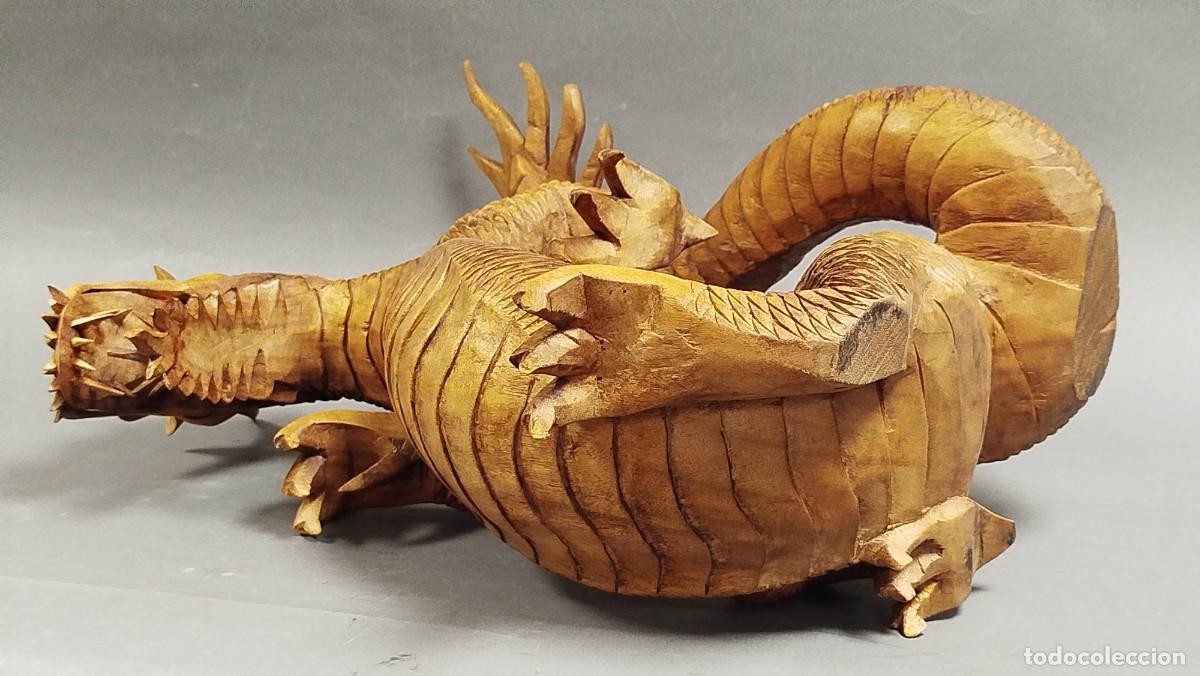Arte: DRAGON DE MADERA TALLADA - Foto 13