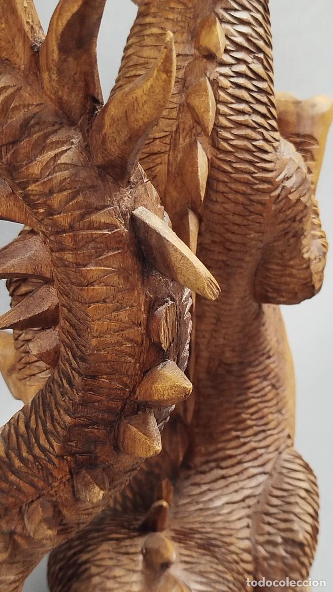 Arte: DRAGON DE MADERA TALLADA - Foto 14