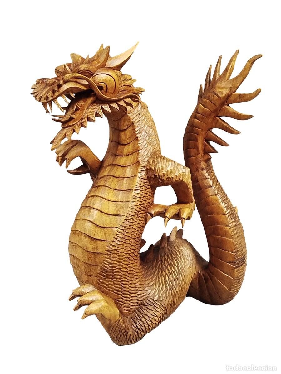 Arte: DRAGON DE MADERA TALLADA - Foto 15