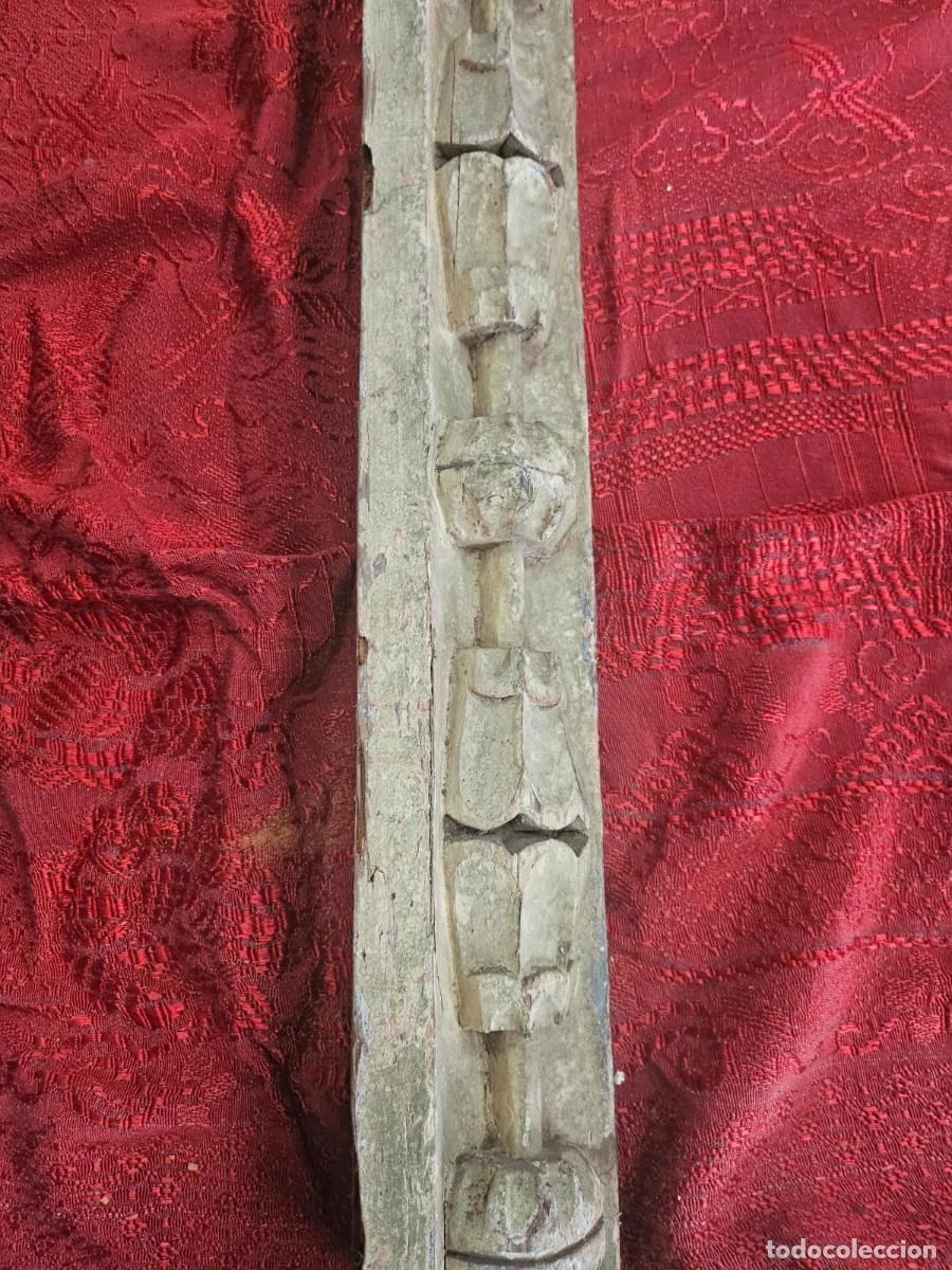 Arte: Cornisa de madera tallada antigua - Foto 2