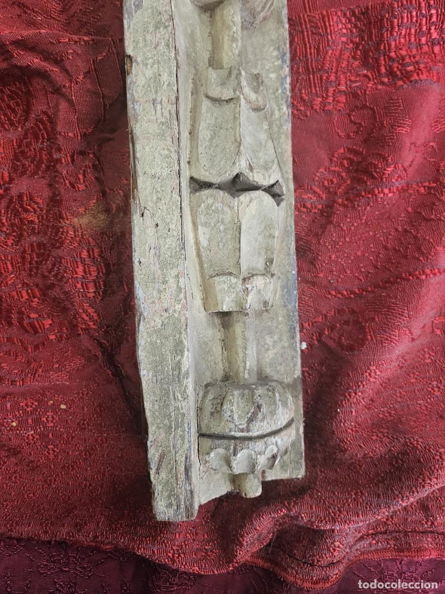 Arte: Cornisa de madera tallada antigua - Foto 6