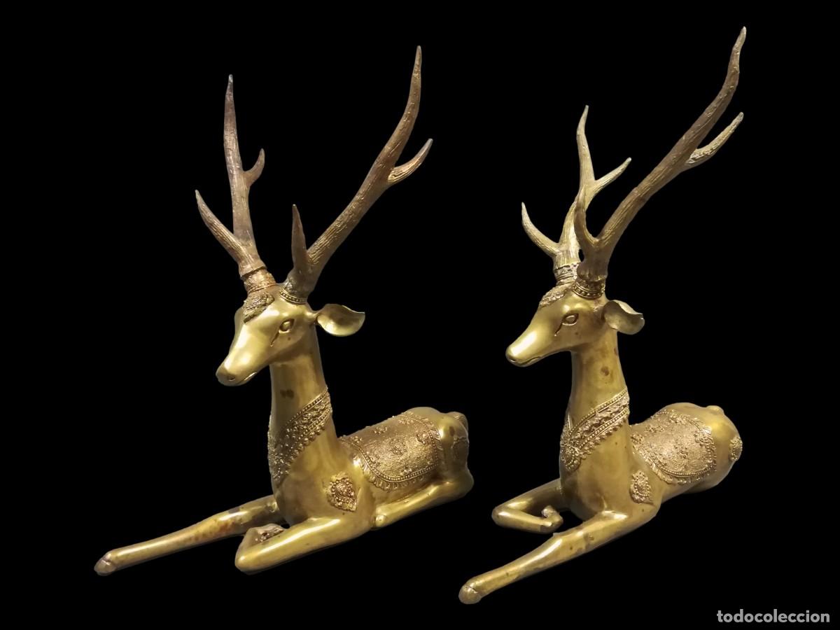 Arte: FIGURA DE CIERVO DE BRONCE - Foto 2